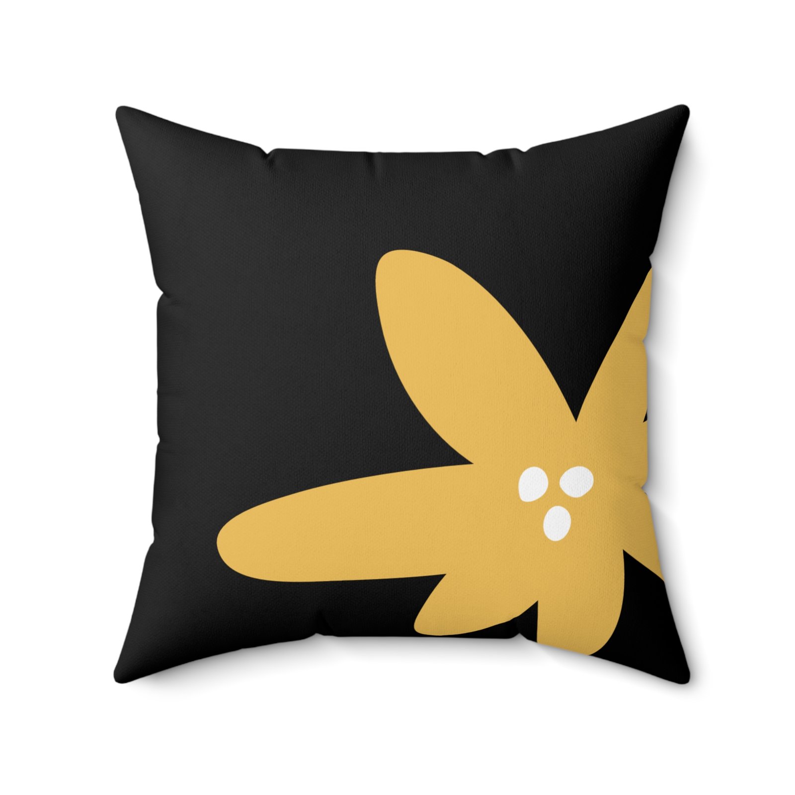 TB's Spun Polyester Square Pillow - Black and Yellow - Image 10