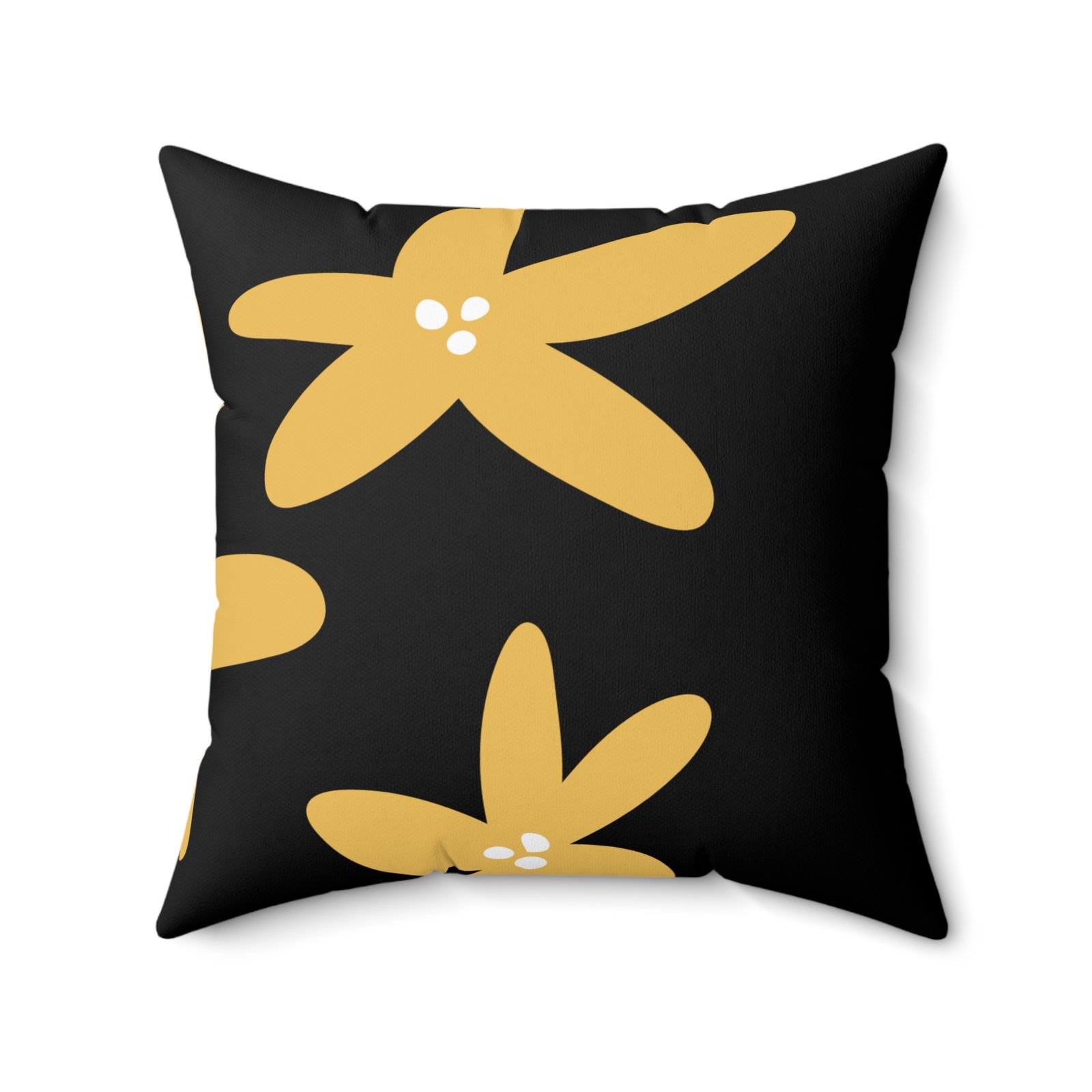 TB's Spun Polyester Square Pillow - Black and Yellow - Image 11