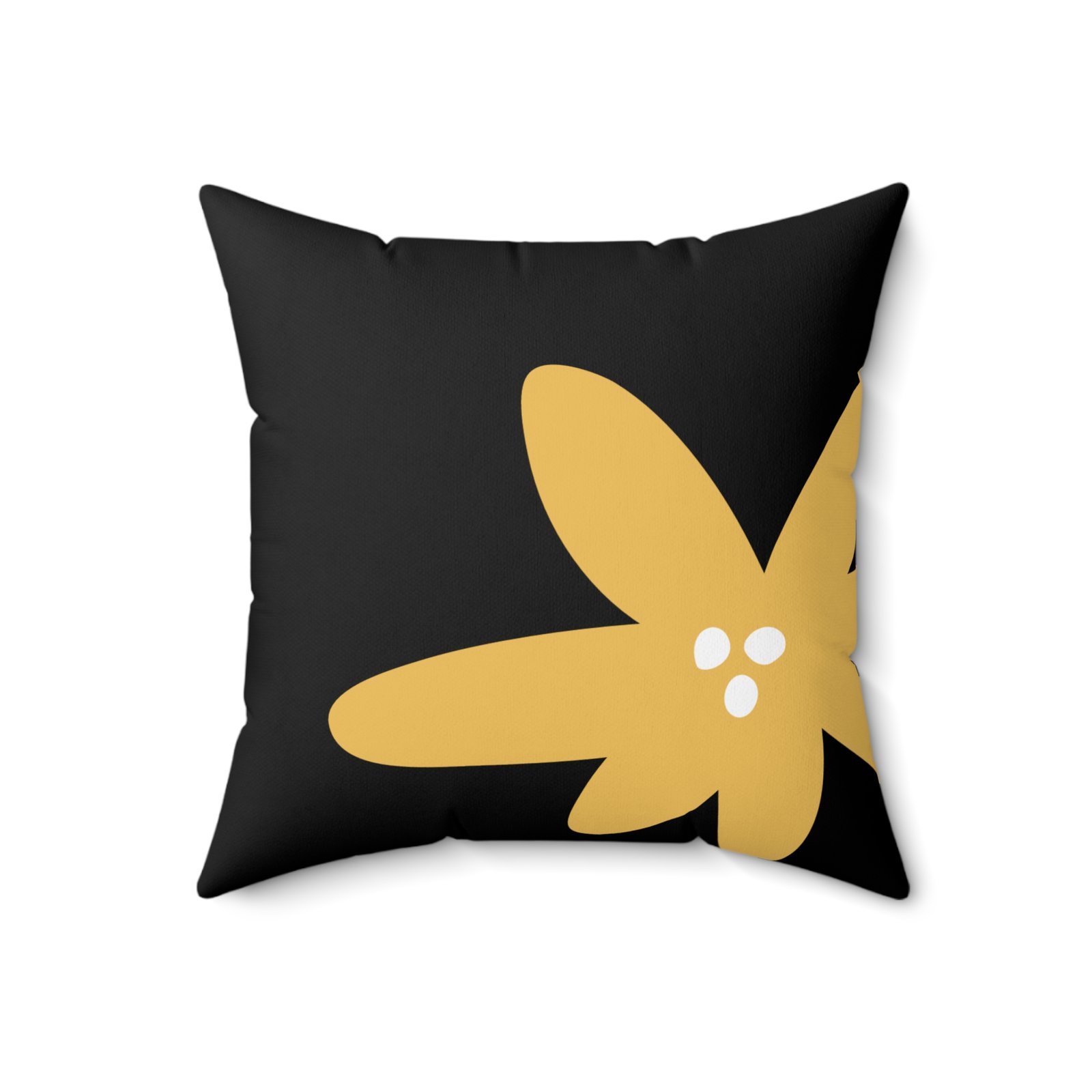 TB's Spun Polyester Square Pillow - Black and Yellow - Image 7