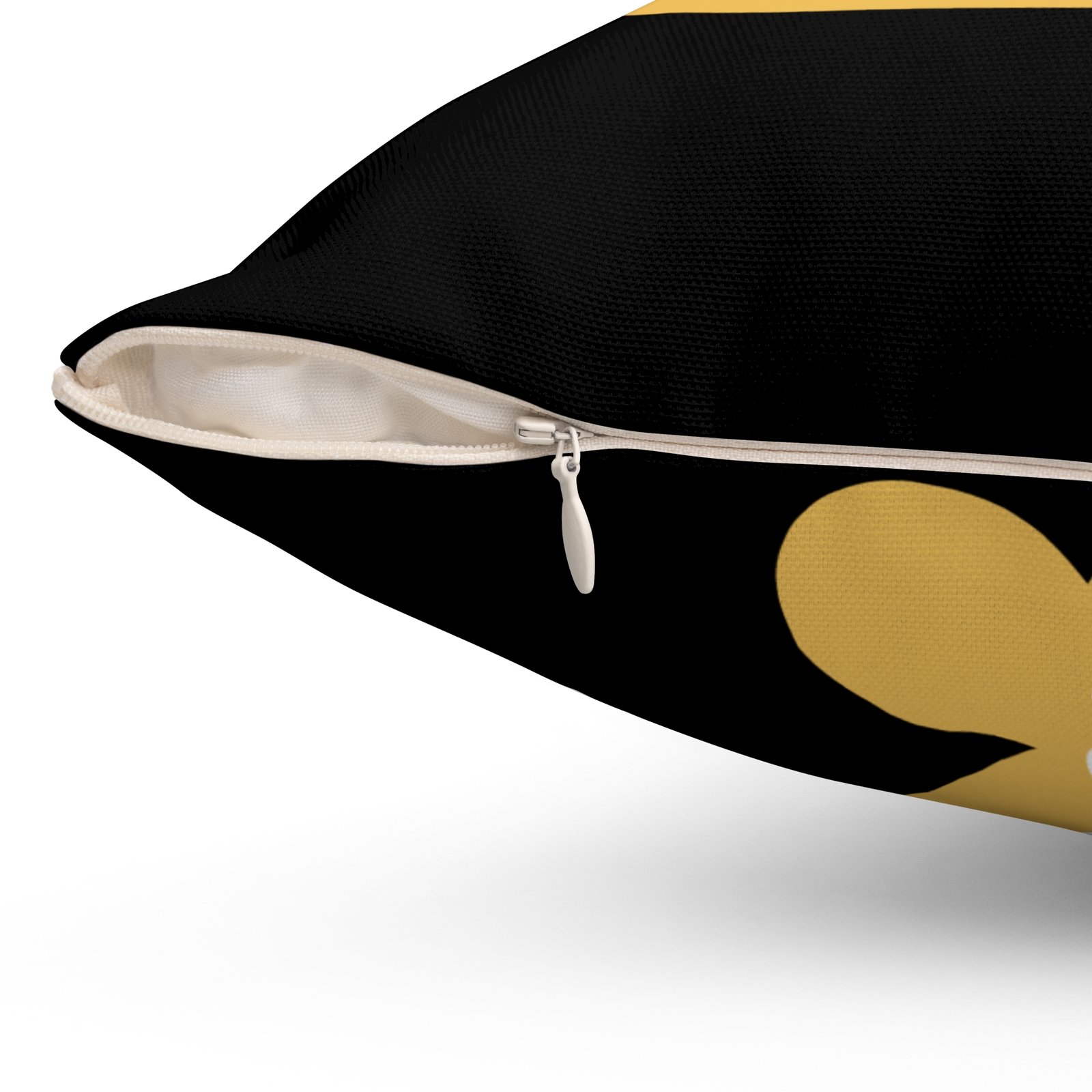 TB's Spun Polyester Square Pillow - Black and Yellow - Image 12